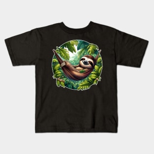 sleepy sloth Kids T-Shirt